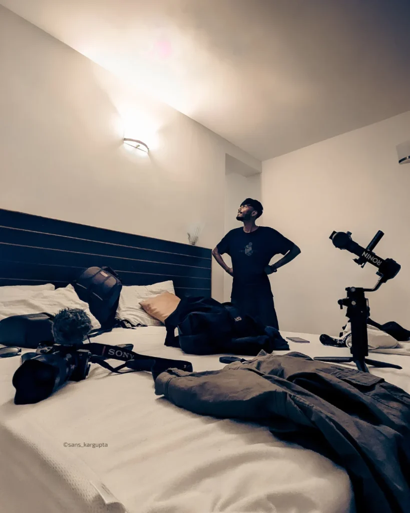 Sanskar Gupta with his Photography gadgets Sanskar Gupta with his Photography gadgets